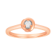 10k rose gold love knot promise ring front view