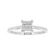 10k White Gold Princess Pavé Promise Ring front view