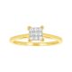 10k yellow gold princess pavé promise ring front view