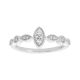 10k White Gold Marquise Shaped Diamond Promise Ring