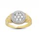 14k Yellow Gold Childrens Cubic Zirconia Rolex Style Ring