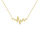 14k Yellow Gold Heartbeat Necklace