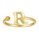 14k Yellow Gold Initial R Ring 