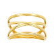 14K Yellow Gold Wire Design Wide Band