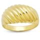 14k Yellow Gold High Polished Dome Shell Fashion Ring