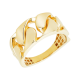 14k Yellow Gold Curb Link Ring 