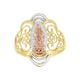 14k Gold Tri-Color Filigree Our Lady of Guadalupe Ring