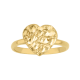 14k Yellow Gold Nugget Style Heart Ring 