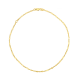 14K Yellow Gold 1.2mm Fancy Link Anklet