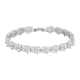silver cubic zirconia fashion bracelet front view