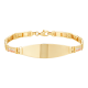 14k gold tri color diamond cut id bracelet front closed view