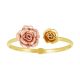 14k Gold Two-Tone Rose Bypass Cuff