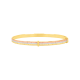 14k gold tri colored greek design adjustable bangle bracelet front view
