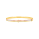14k Gold Tri Colored Diamond Cut Adjustable Bangle Bracelet 