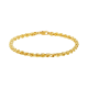 14k yellow gold diamond cut rope link bracelet front view