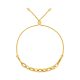 14K Yellow Gold Paperclip Link Bolo Bracelet