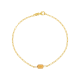 14k yellow gold citrine gemstone paper clip bracelet closed view