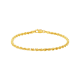 14k yellow gold rope diamond cut bracelet front view