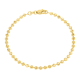 14k yellow gold moon cut bead bracelet top view