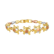 14K Tri Color Gold Turtle Link Bracelet