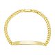 14k yellow gold curb link baby id bracelet top closed view
