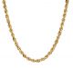 Mens 14k Yellow Gold 24 Inch Solid Rope Chain
