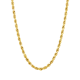 14k yellow gold 4.5mm hollow rope chain hanging view