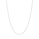 14k white gold 1mm diamond-cut rope chain hanging view