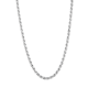 silver 4.6mm 26-inch diamond cut rope chain hanging view