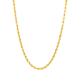 14k yellow gold 3.5mm diamond cut rope chain hanging view