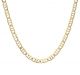 14k Yellow Gold 2.35 mm 18 Inch Pave Mariner Chain