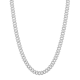 silver 8mm cubic zirconia curb chain hanging view