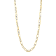 14K Yellow Gold 6.2mm Figaro Pave Chain