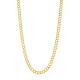 14k yellow gold 7.1mm curb chain hanging view
