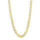 14k yellow gold 8.5mm curb chain hanging view