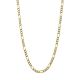 14k Yellow Gold 5 mm 26 Inch Pave Figaro Chain
