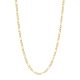 14k yellow gold 3.9mm pave figaro chain hanging view