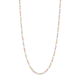 14k Gold Tri Colored Diamond Cut Figaro Chain 