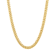 14k yellow gold 7.2mm semi-solid miami cuban chain hanging view