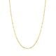 14k yellow gold 1.2mm fancy link chain hanging view