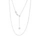 14k white gold 1.1mm 22-inch adjustable singapore chain close up view
