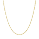 14k yellow gold 1mm singapore chain hanging view