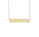 14k Yellow Gold Personalized Bar Necklace 
