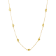 14K Yellow Gold Singapore with Puff Hearts Necklace