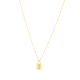 14k Yellow Gold Lock Necklace 