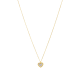 14K Yellow Gold Heart Pearl Necklace
