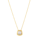 14K Yellow Gold Bezel Opal Necklace