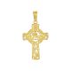 14k yellow gold communion cross front view