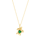 14K Yellow Gold Turtle Pendant Necklace