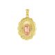 14k Gold Two-Tone Oval Our Lady of Guadalupe Medal